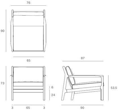 ethnicraft teak jack outdoor lounge sketch