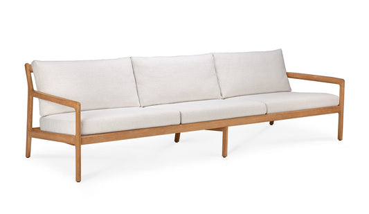 ethnicraft teak jack outdoor sofa 3-seater off white