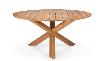 ethnicraft teak circle outdoor dining table 136