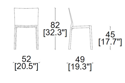 Cassina 412 Cab Kernlederstuhl Skizze