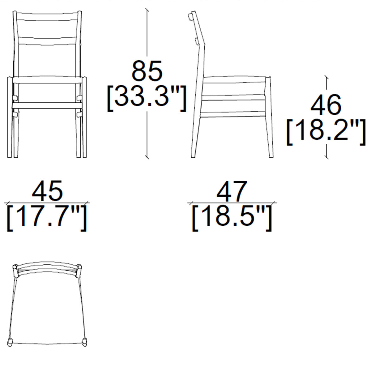 Cassina 646 Leggera Stuhl Skizze