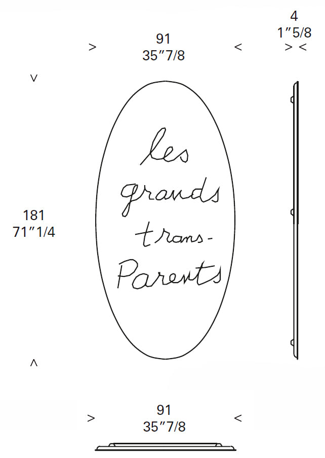 Cassina Les Grands Trans-Parents Mirror Sketch