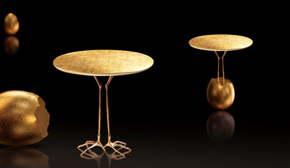 Cassina Traccia Side Table Beaten Gold 2