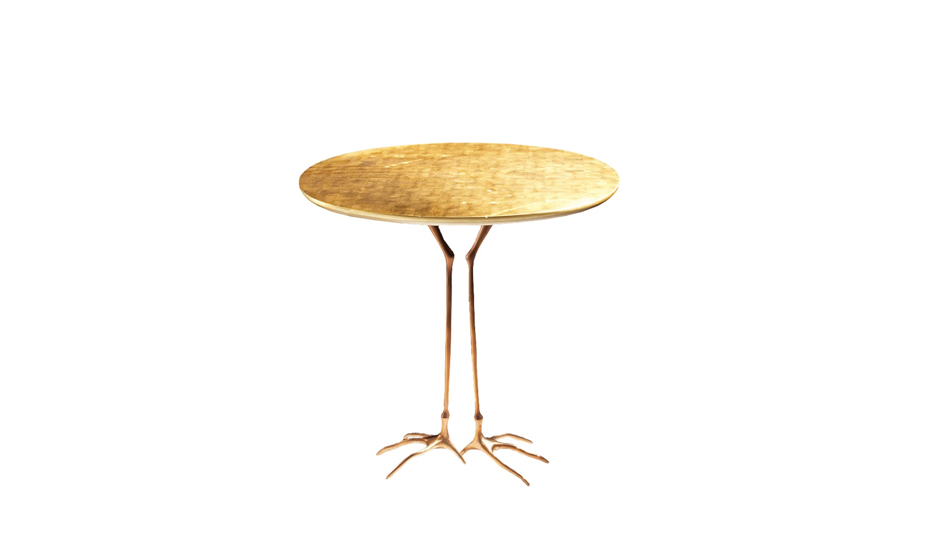 Cassina Traccia Side Table Beaten Gold 1