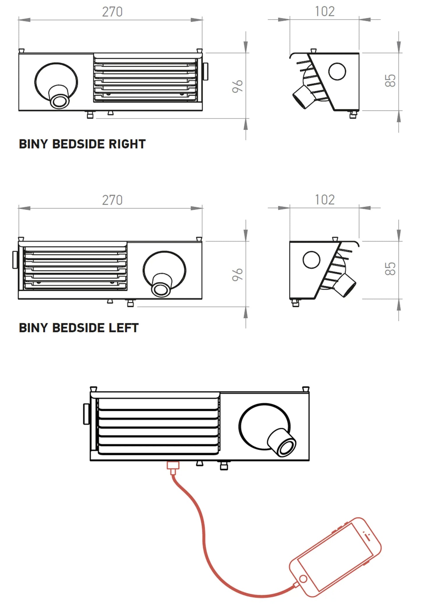 DCW Biny Bedside Sketch