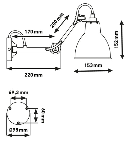 DCW Lampe Gras N°204 Sketch