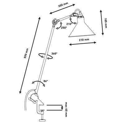 DCW - Lampe Gras N°201 Sketch