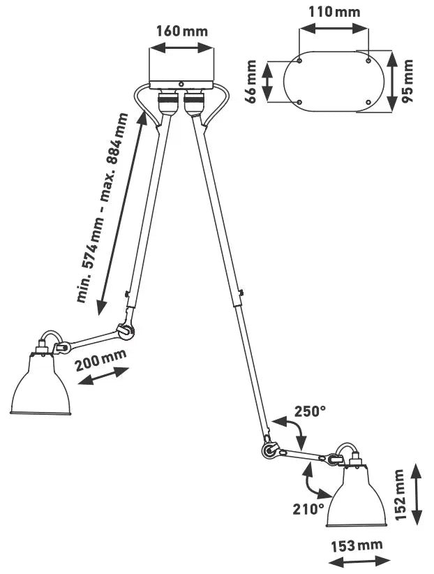 DCW Lampe Gras N°302 Double Sketch