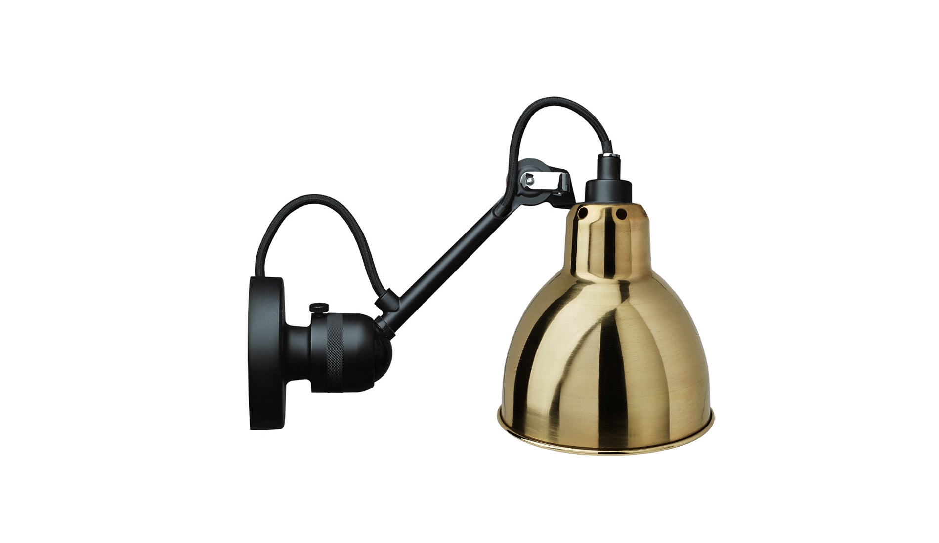 DCW Lampe Gras N°304 Wall Lamp Brass