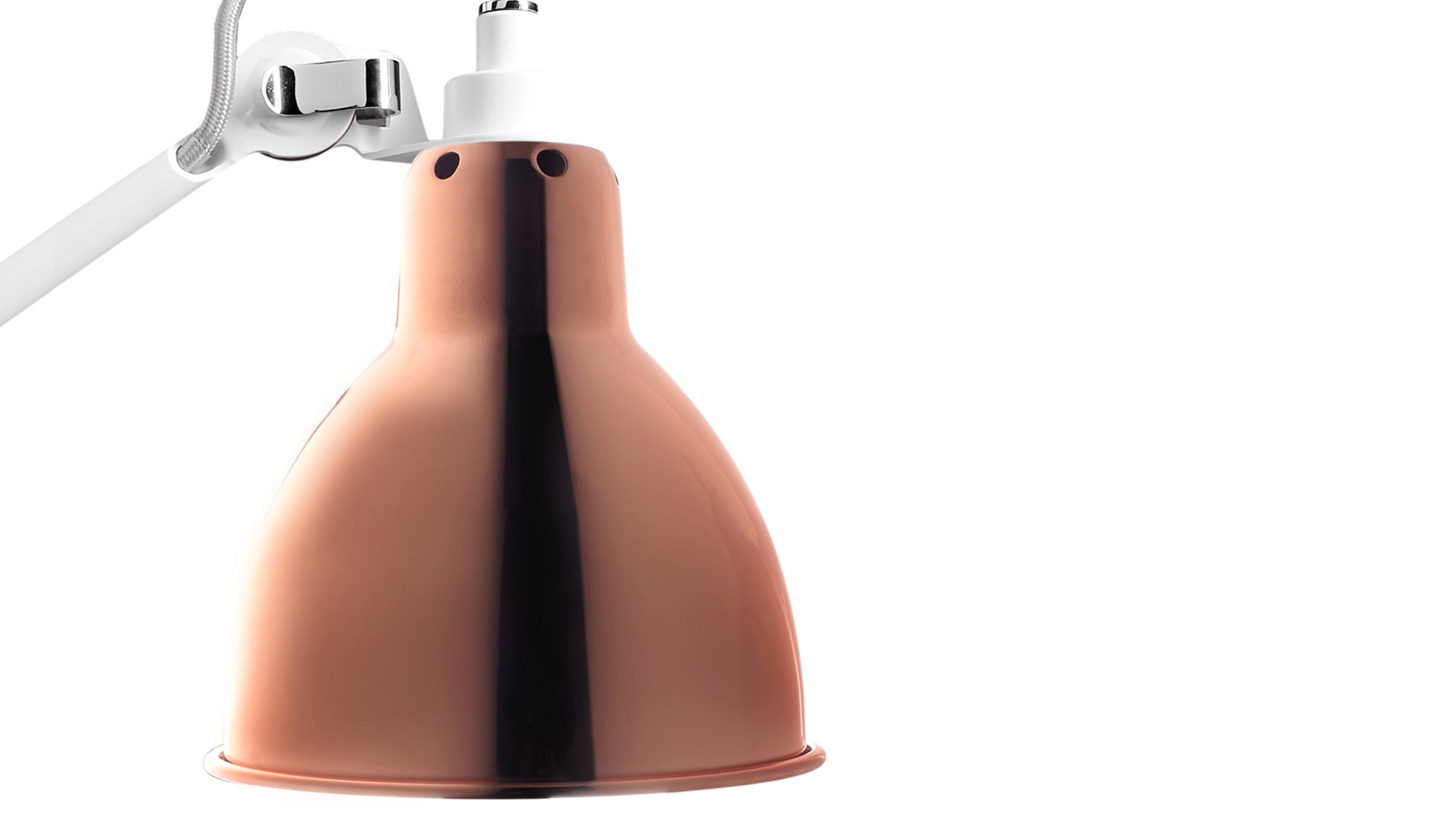 DCW Lampe Gras N°304 White Copper Detail