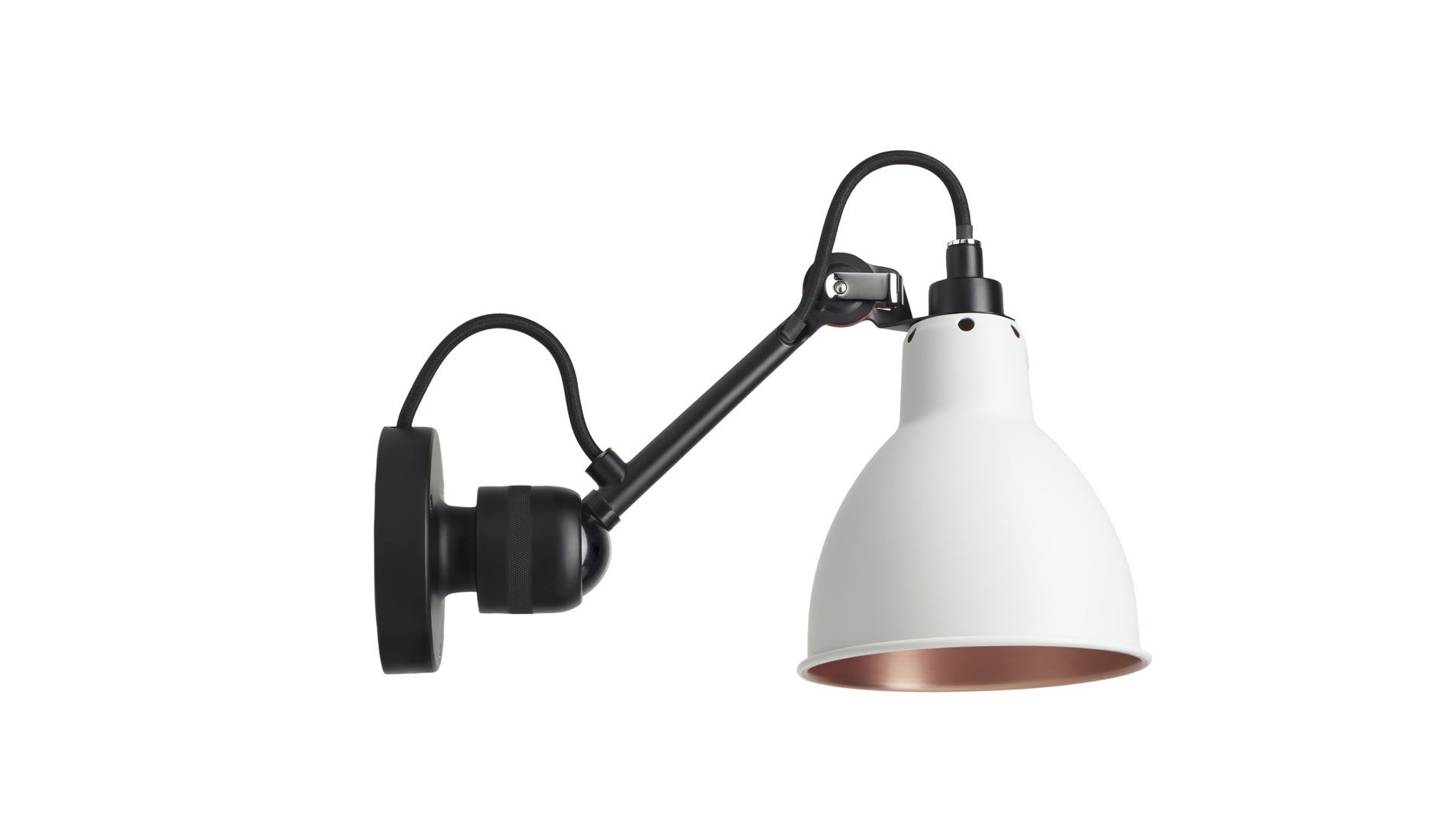 DCW Lampe Gras N°304 Wall Lamp white copper