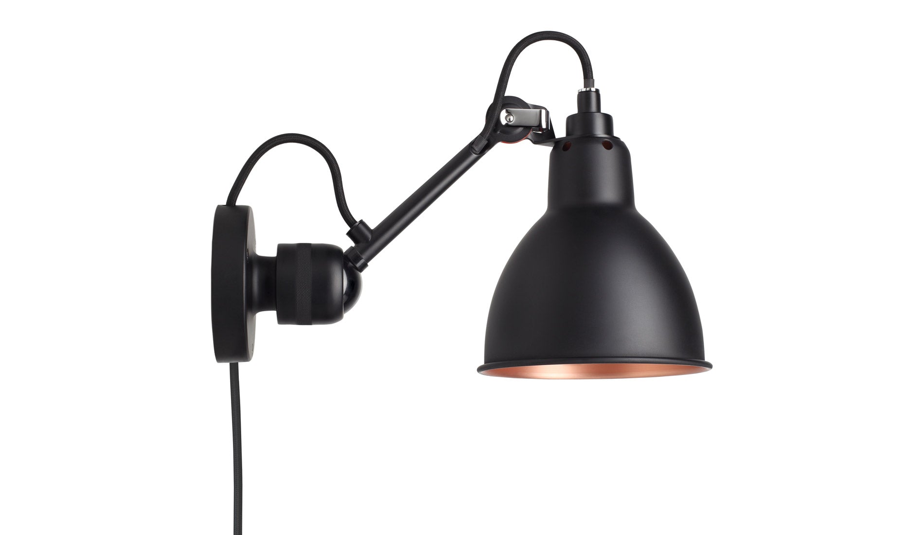 DCW Lampe Gras N°304 CA Wall Lamp black copper