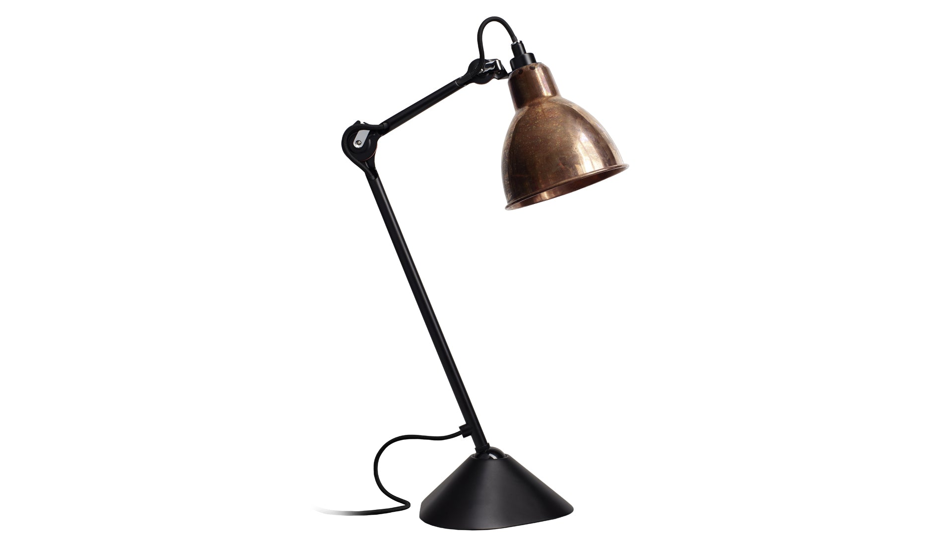 DCW Lampe Gras N°205 Black - Copper Raw