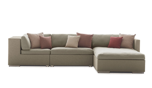 Dedon Lounge 3-Sitzer Sofa mit Hocker