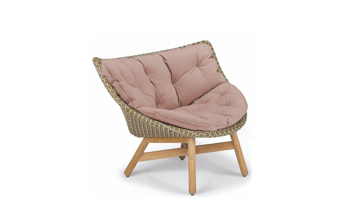 Dedon Mbrace lounge chair with upholstery