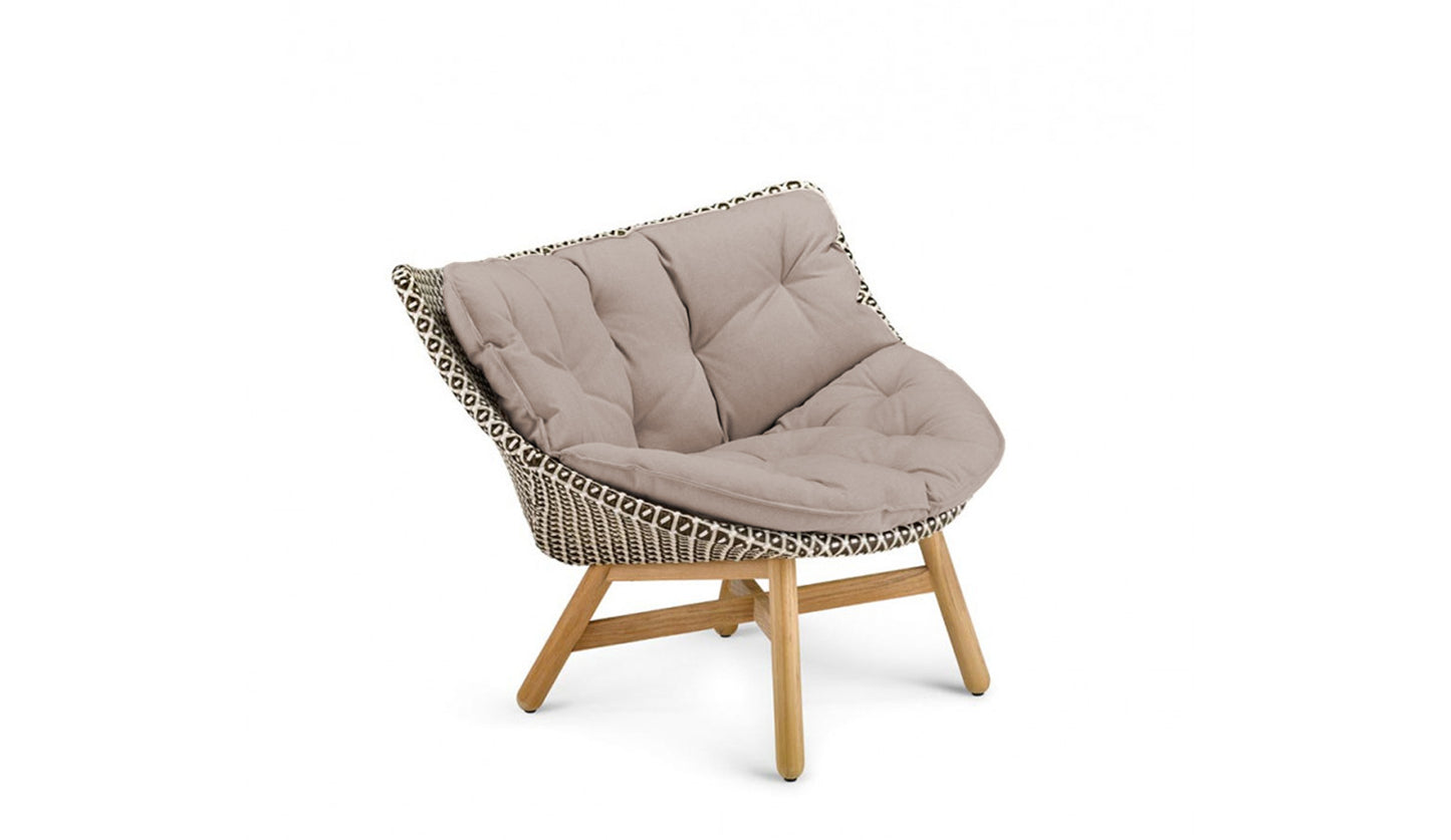 Dedon Mbrace lounge chair with upholstery