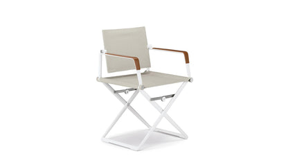 Dedon SeaX Armchair Foldable | White frame with teak