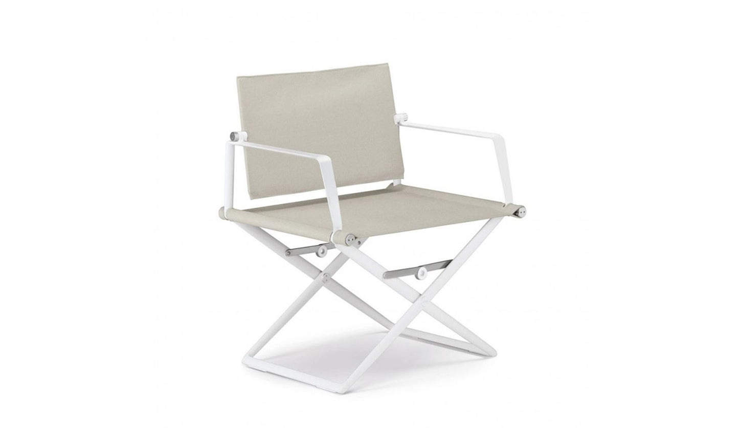 Dedon SeaX Folding Armchair | White Frame