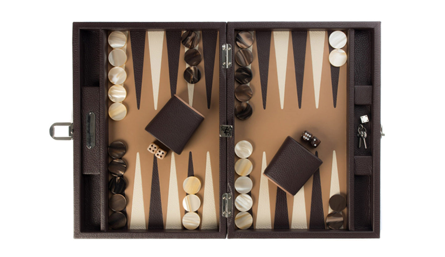 Hector Saxe Basile Buffalo Leder Backgammon Spiel | Medium 03