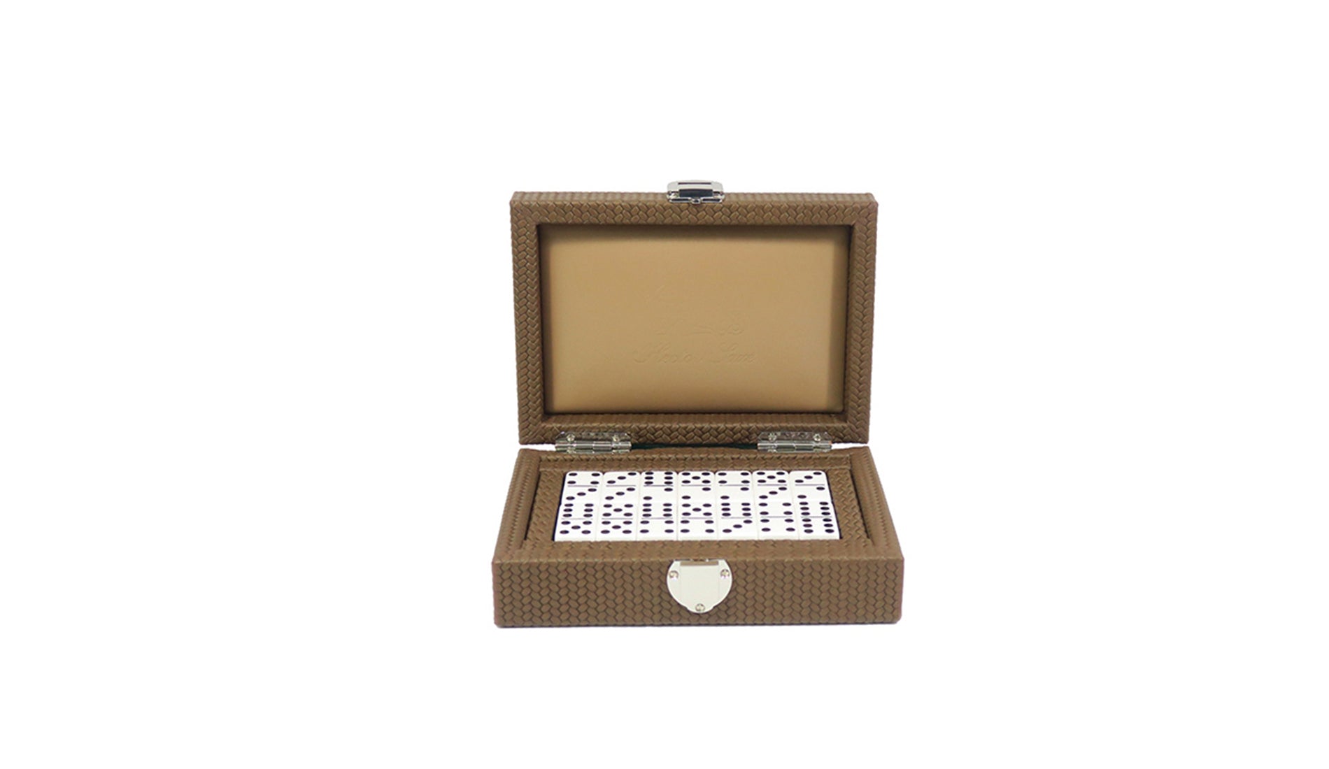 Hector Saxe Double 6 Couture Domino-Box | Terre