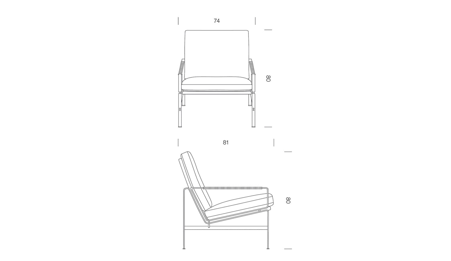 Lange Production FK 6720 Armchair Sketch