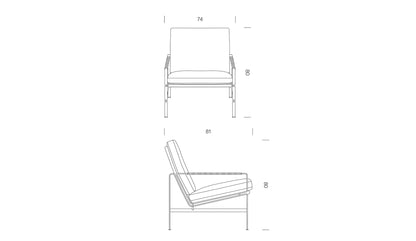 Lange Production FK 6720 Armchair Sketch