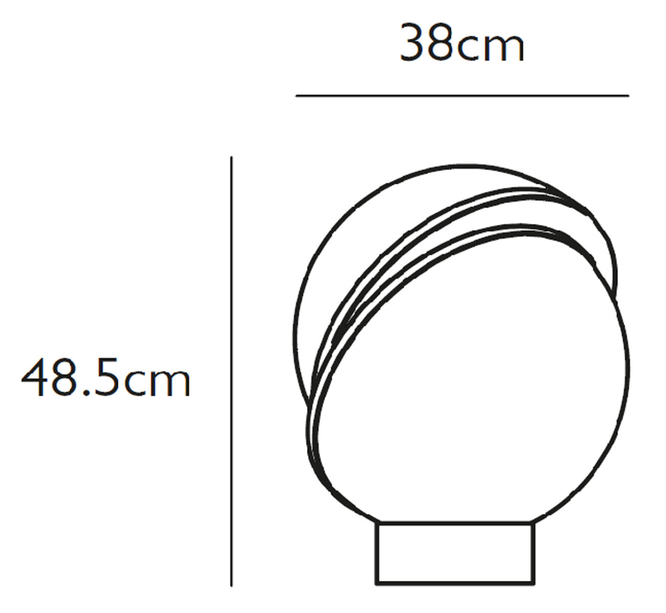 lee broom crescent table lamp sketch