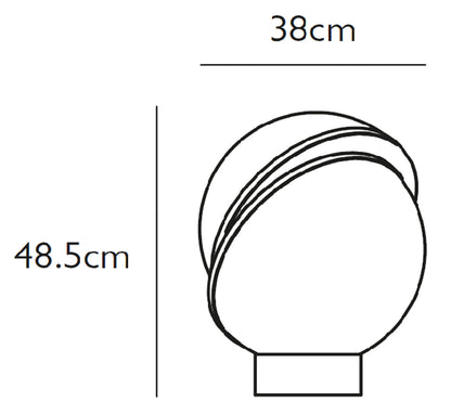 lee broom crescent table lamp sketch