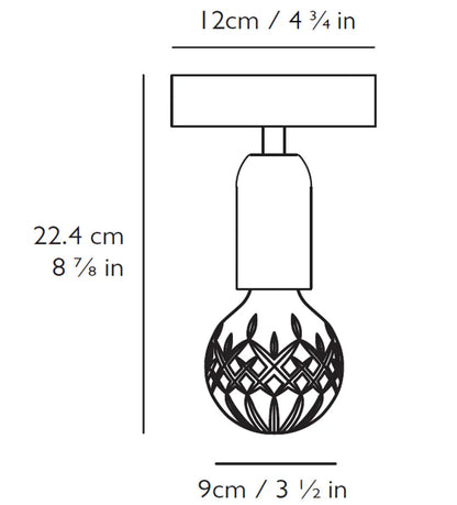 lee broom crystal bulb ceiling sketch