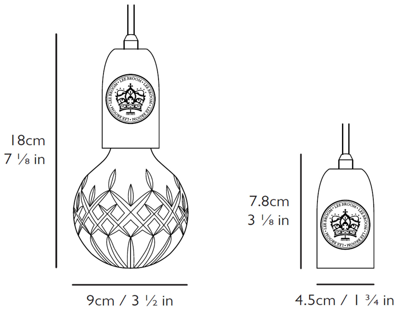 lee broom crystal bulb pendant sketch