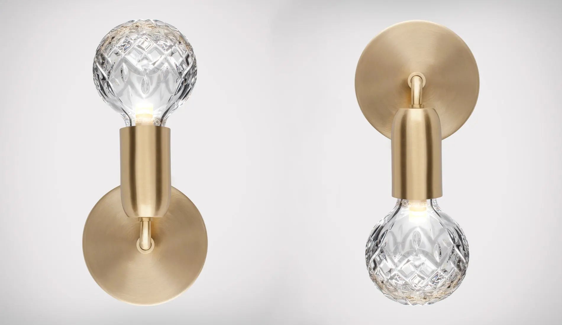 lee broom crystal bulb wall brushed brass group