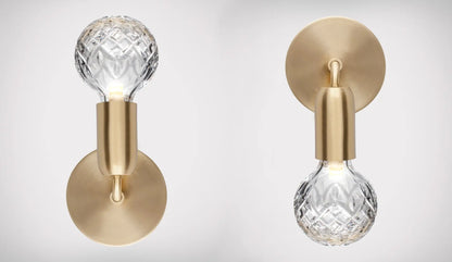 lee broom crystal bulb wall brushed brass group