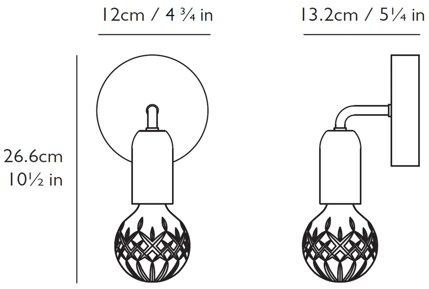 lee broom crystal bulb wall sketch