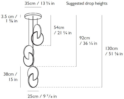 lee broom eclipse chandelier 3 piece sketch