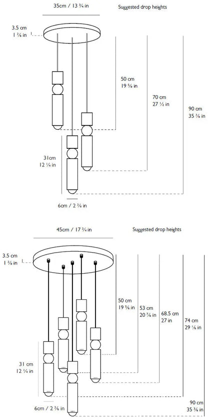 lee broom fulcrum pendant set sketch