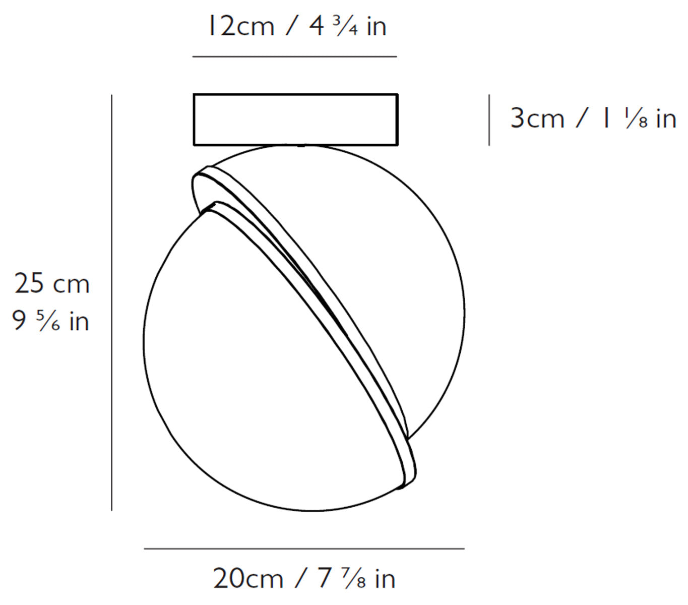 Lee Broom Mini Crescent ceiling sketch