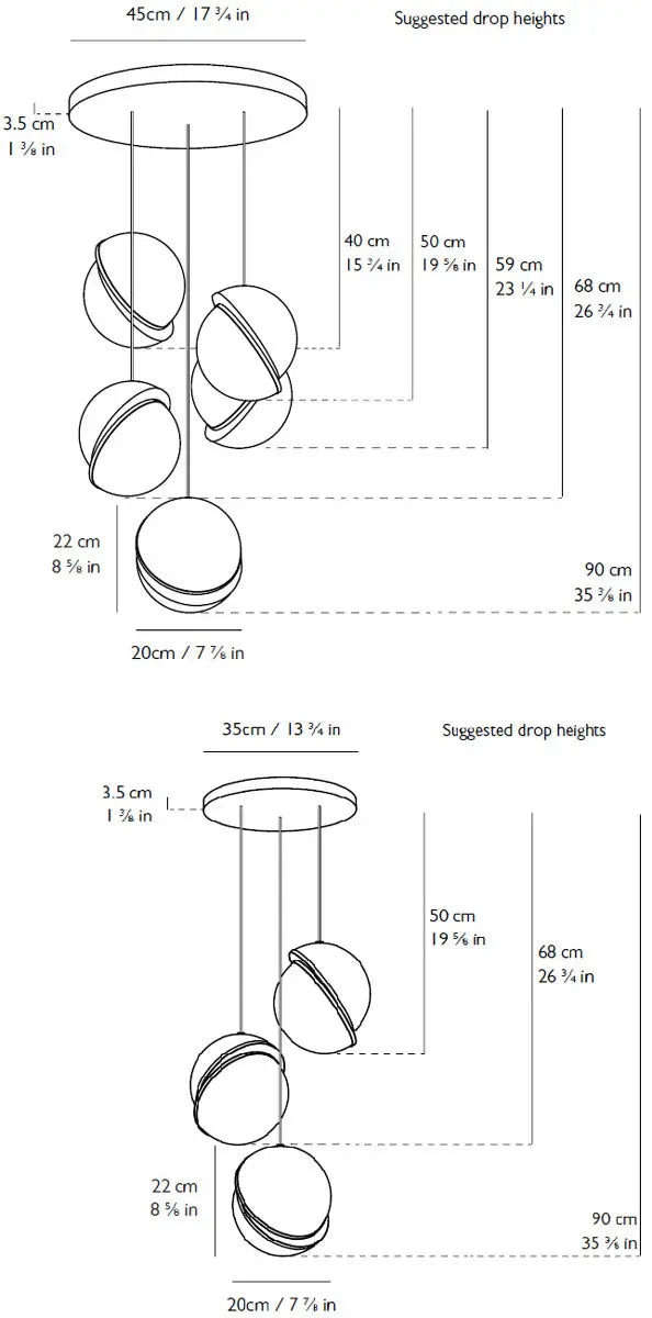 Lee Broom Mini Crescent Pendant sketch