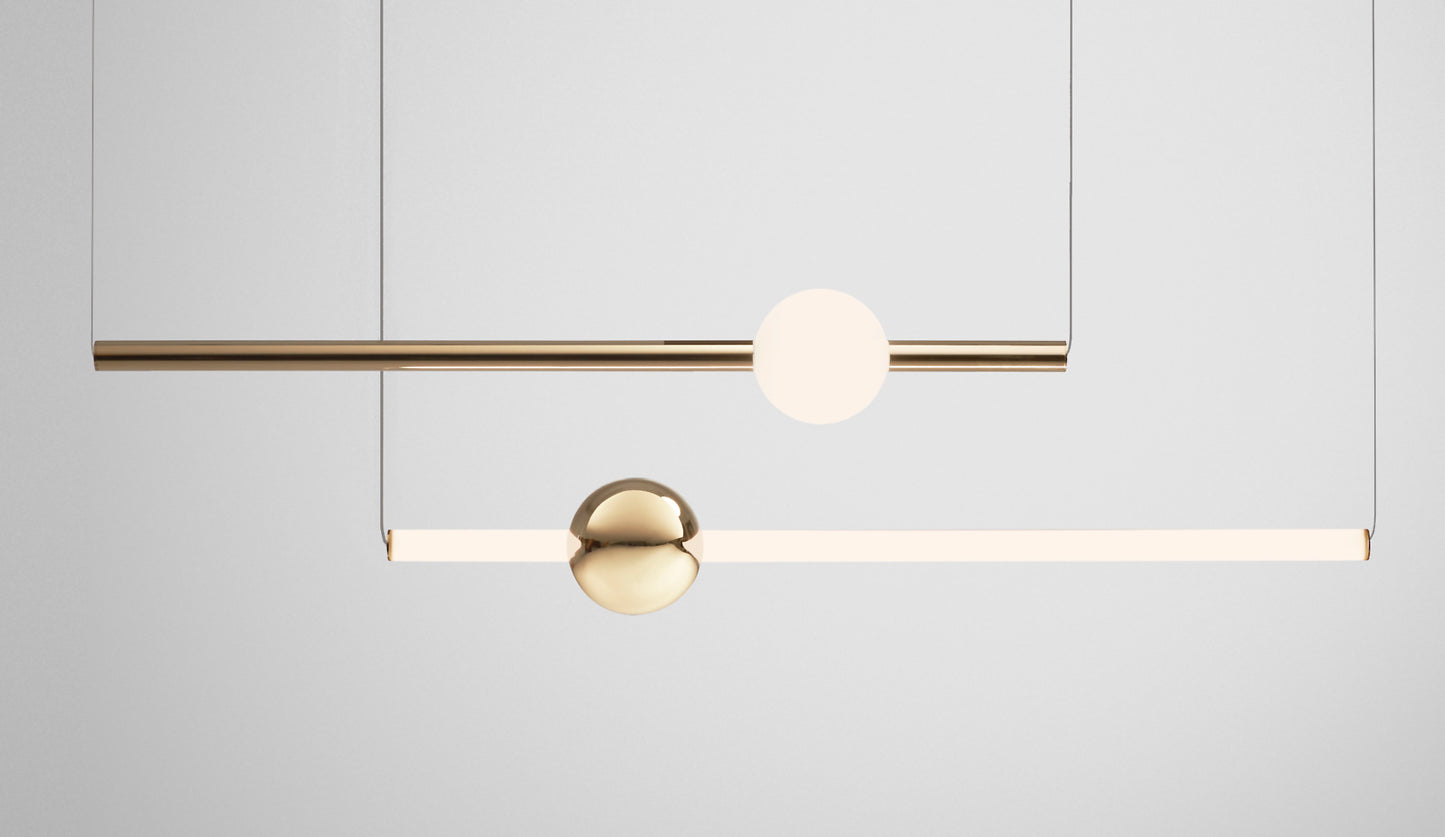 lee broom orion tube light gold group