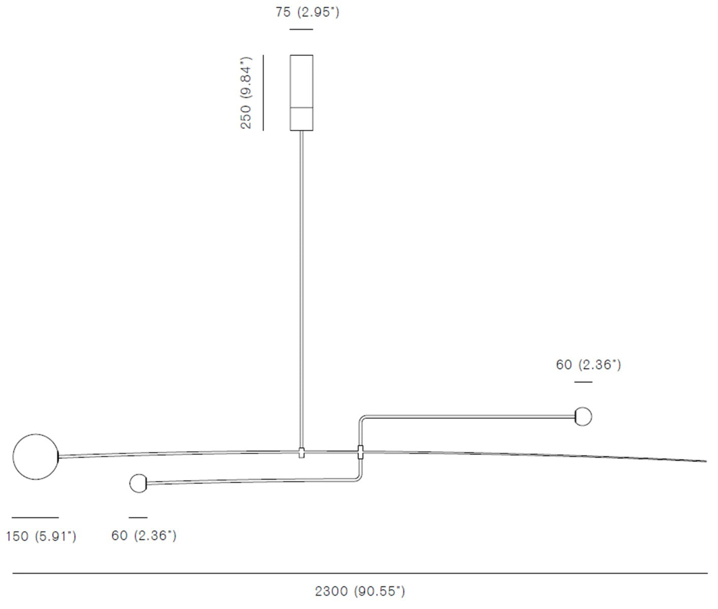 michael anastassiades mobile chandelier 3 sketch