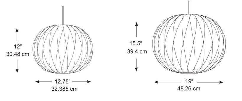 George Nelson Bubble Lamp Ball Criss Cross