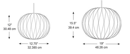 George Nelson Bubble Lamp Ball Criss Cross