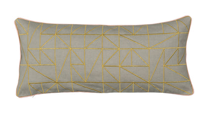 Niki Jones Linear 25x60 Chartreuse / Dove Grey front