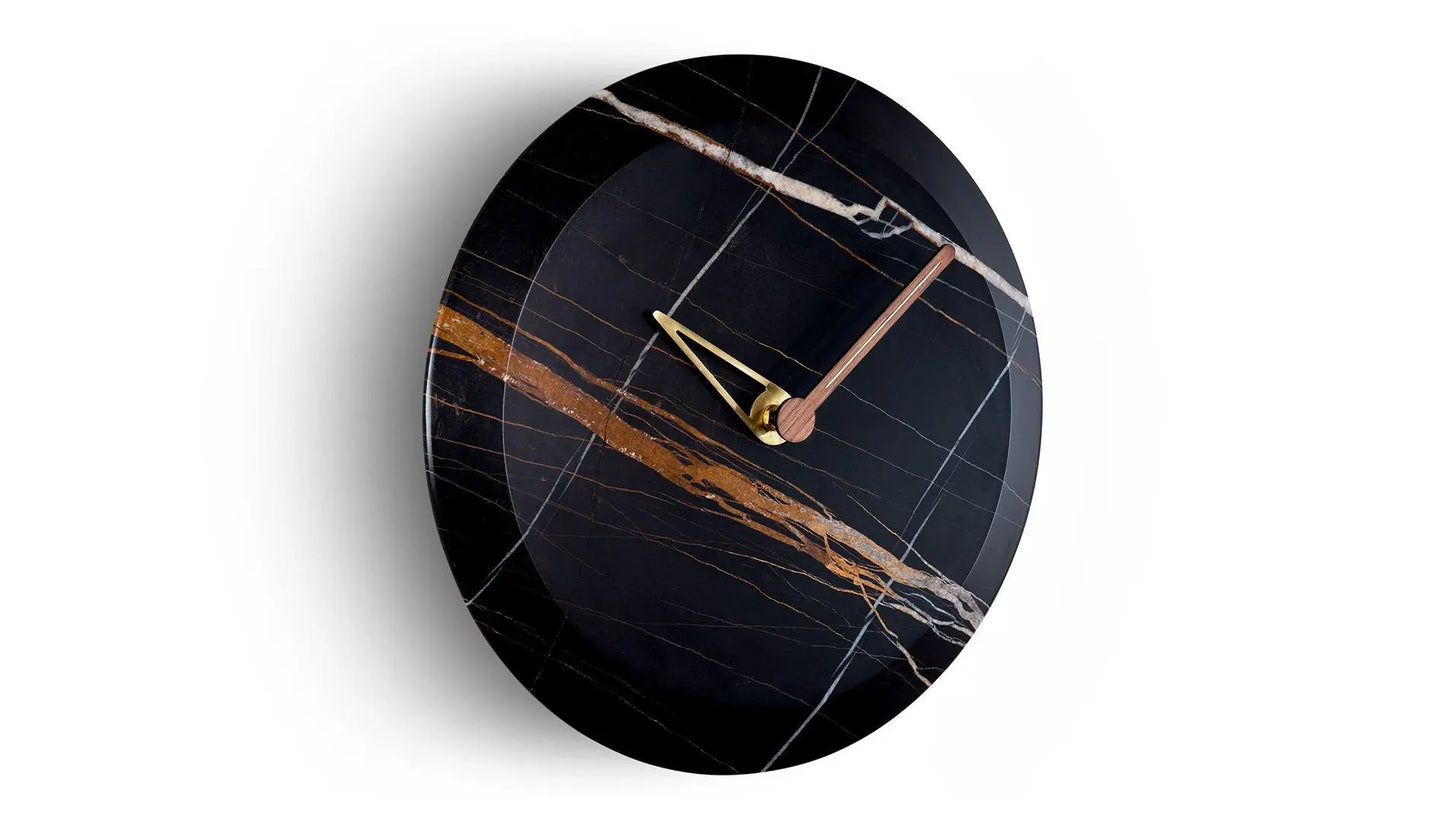 Nomon Bari wall clock | Sahara Noir Marble