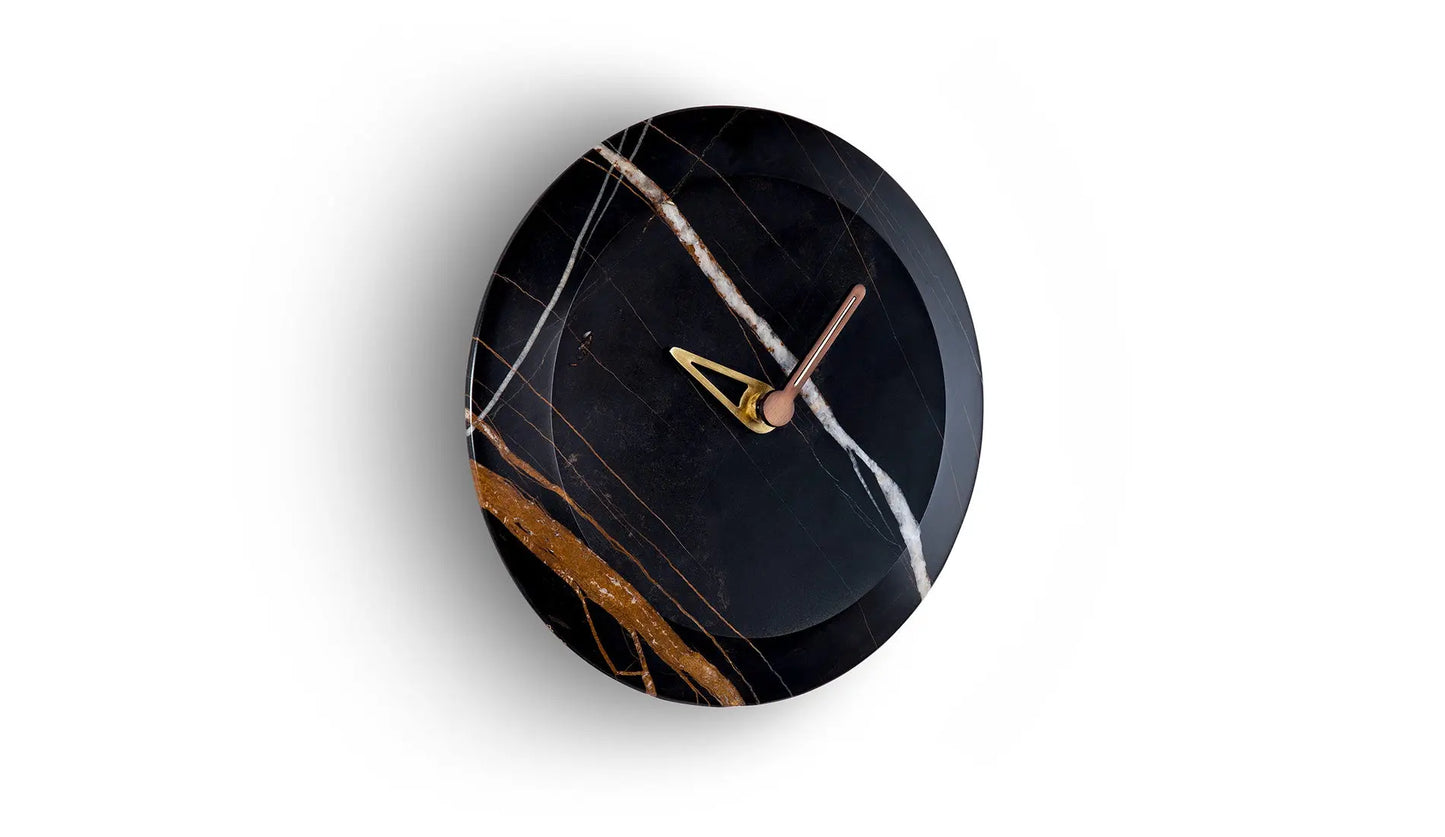 Nomon Bari wall clock | Sahara Noir Marble