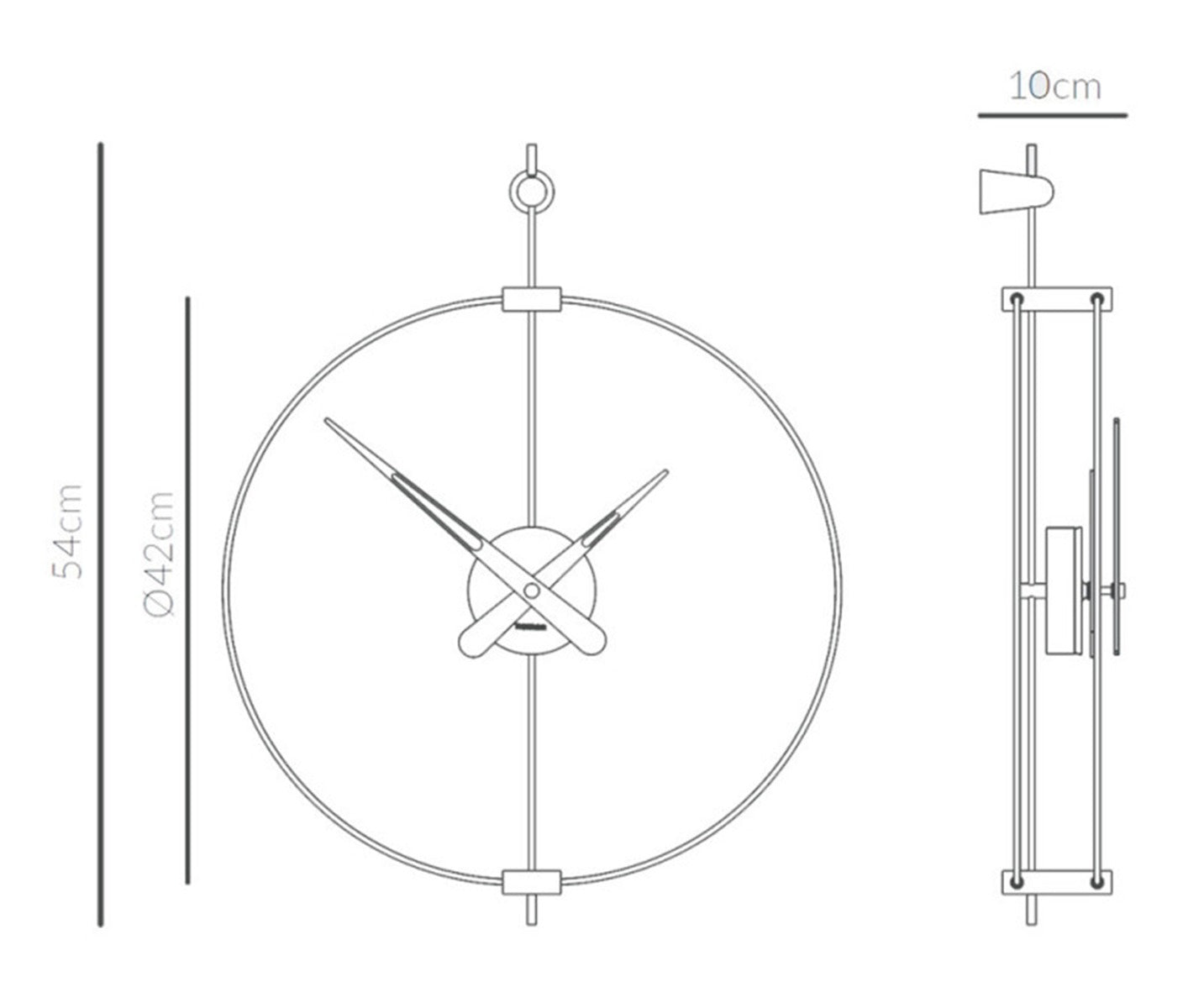 Nomon Micro Barcelona Gold Wanduhr Skizze