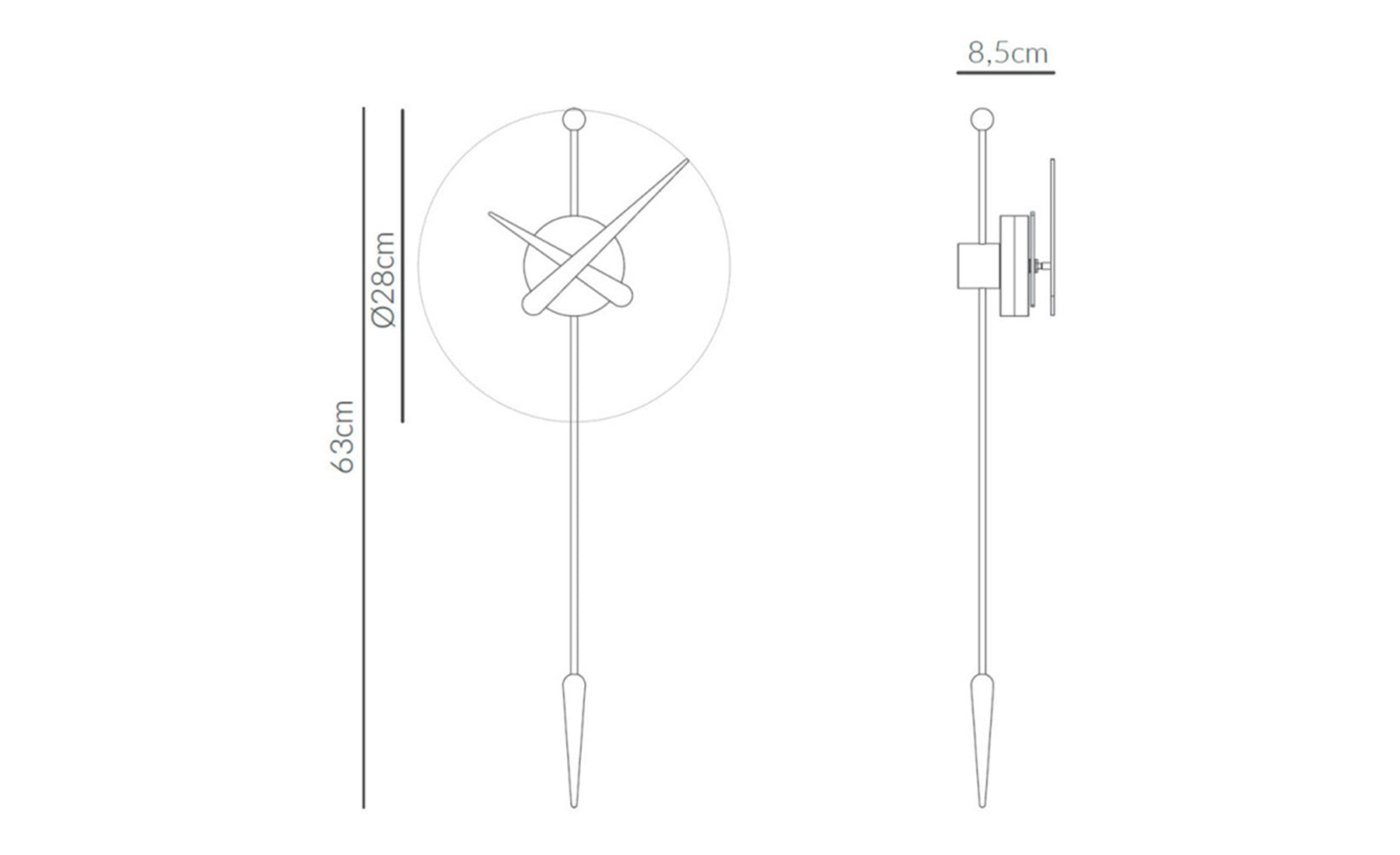 Nomon Punta Wanduhr | Nussbaum sketch