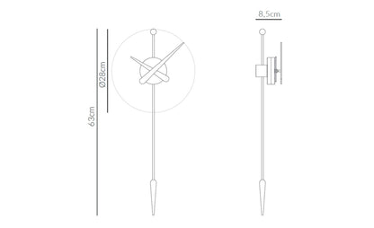 Nomon Punta Wanduhr | Nussbaum sketch