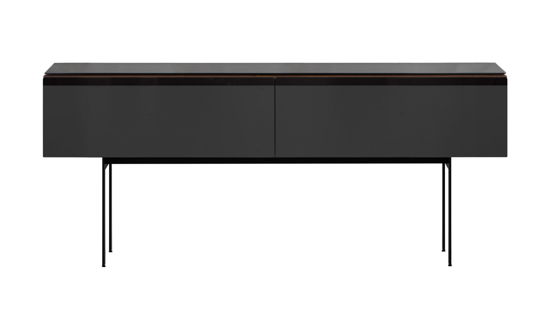 punt malmö mlm412 walnut full black glass h55