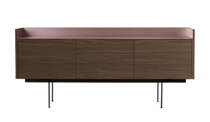 Punt Stockholm STH312 Sideboard Nussbaum, dunkel gebeizt, Rose Top