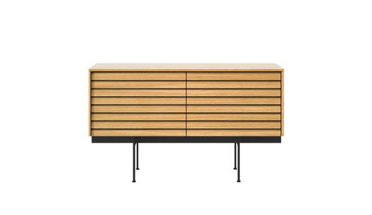 Punt Sussex SSX212 Sideboard mit Schubladen Eiche supermatt, schwarz